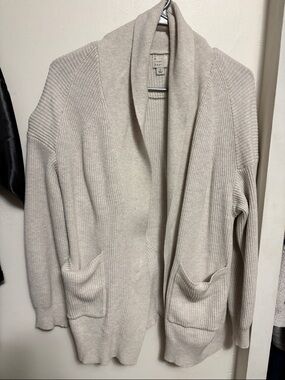 a new day Cream Open-Front Shawl Collar Cardigan